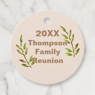 Family Reunion Keepsake Green Tree Branch Memento Favour Tags