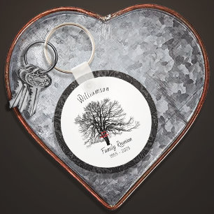 Family Reunion Keepsake Tree Key Ring