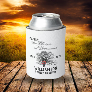 Family Reunion Keepsake Tree Life Quote Can Cooler