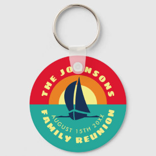 Family reunion keychain gift with custom date