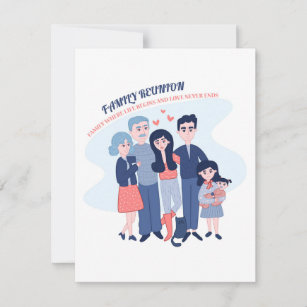 family reunion life begins love never ends thank you card