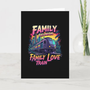 Family Reunion Love Train Team Gathering Trip Card