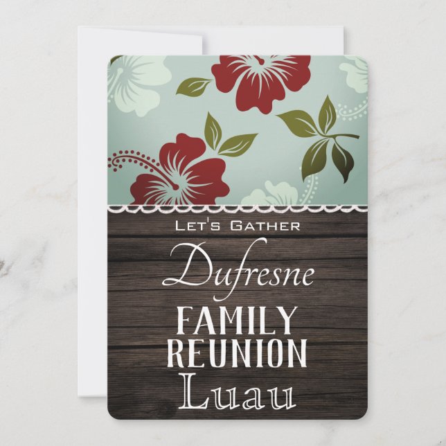 Family Reunion Luau Invitation (Front)