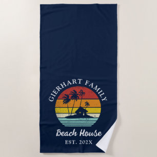 Family Reunion Matching Beach House Personalised  Beach Towel