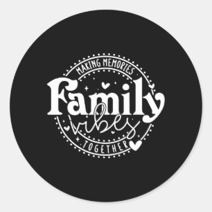 Family Reunion Matching Family Family Vacation Classic Round Sticker
