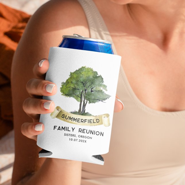 Family Reunion Matching Keepsake Custom Can Cooler (Custom Family Reunion Genealogy Tree Custom Can Cooler)