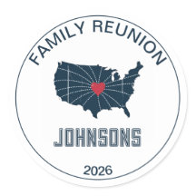 Family Reunion Miles Apart Joined at Heart USA Map