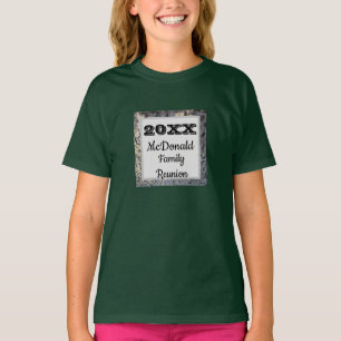 Family Reunion Modern Black Gray Tile Mosaic T-Shirt