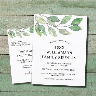 Family Reunion Modern Invitation Postcard