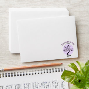 Family Reunion Modern Purple Tree Artwork Envelope