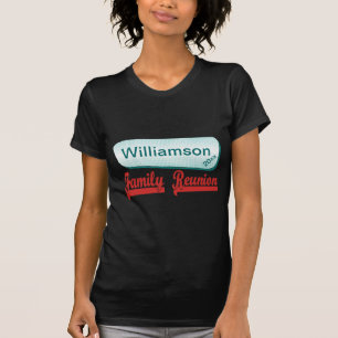 Family Reunion Modern Retro Vintage Monogram T-Shirt