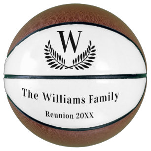 Family reunion monogram name classic basketball