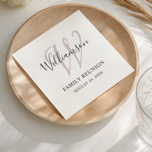 Family Reunion Monogram Simple Napkin