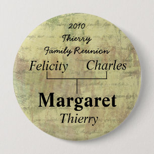 Family Reunion Name Tag 10 Cm Round Badge