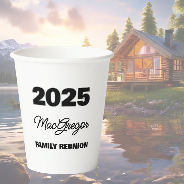 Family Reunion Name Year Paper Cups (Creator Uploaded)