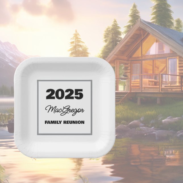 Family Reunion Name Year Paper Plate (Creator Uploaded)