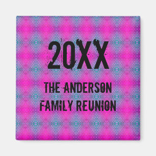 Family Reunion Neon Tie Dye Annual Picnic Magnet