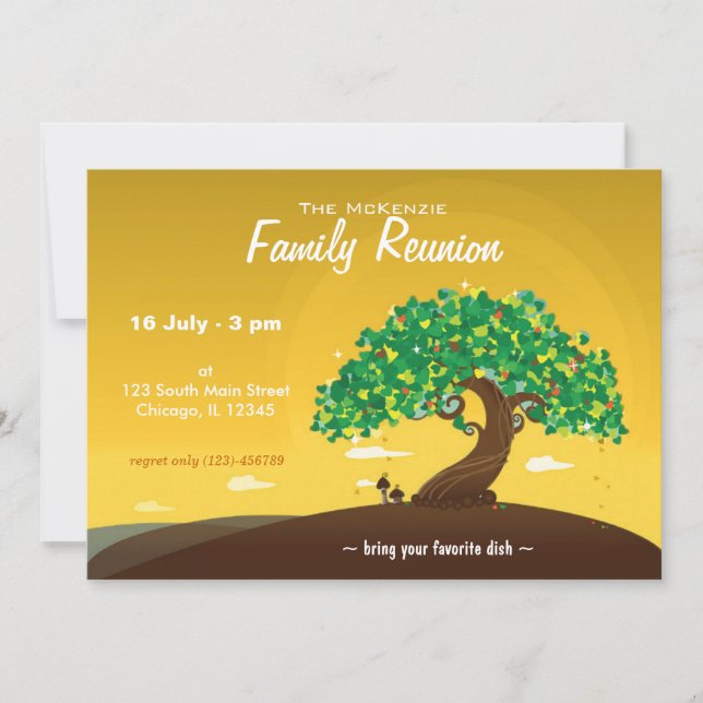 Family Reunion (Orange) Invitation (Front)