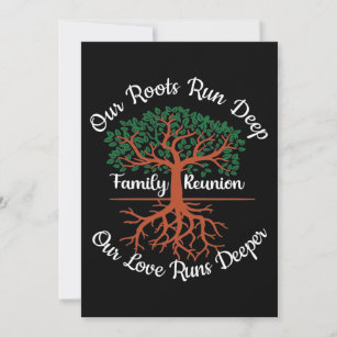 Family Reunion Our Roots Run Deep Tree Holiday Card