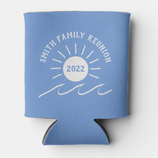 Family Reunion - Outdoors - Sun at Beach or Lake - Can Cooler