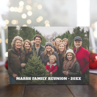 Family Reunion Panoramic Photo with Type