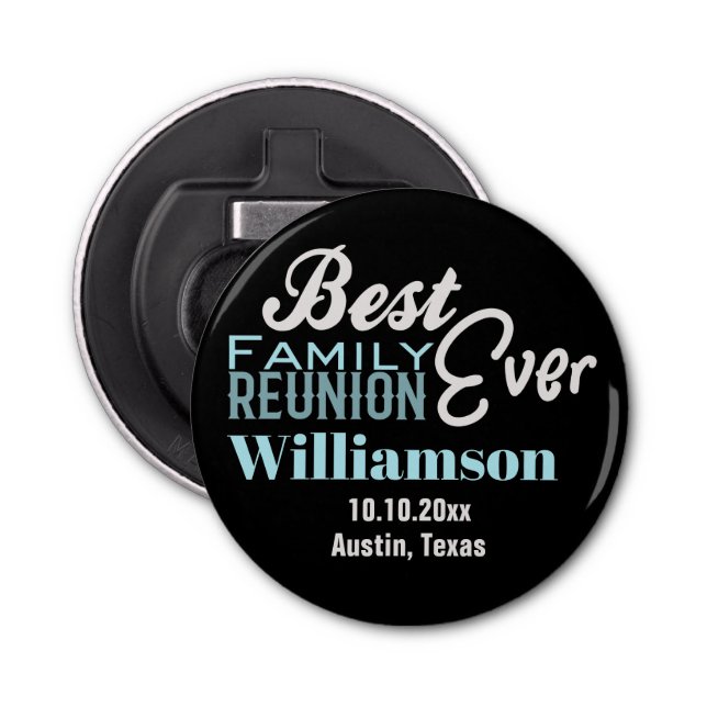 Family Reunion Party Favour Keepsake Bottle Opener (Front)