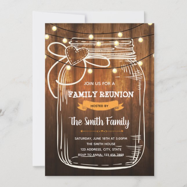 Family reunion party invitation (Front)