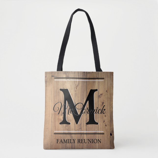 Family Reunion Personalised Canvas Fabric Tote Bag (Front)