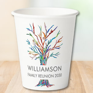 Family Reunion Personalised Family Tree Paper Cup