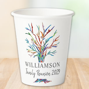Family Reunion Personalised Family Tree Paper Cup