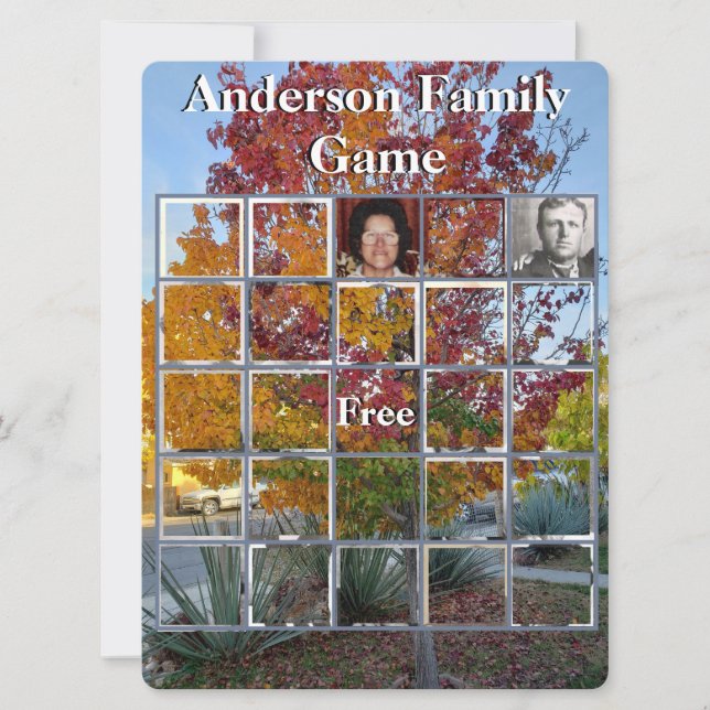 Family Reunion Photo Game Colourful Fall Tree (Front)