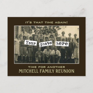 Family Reunion Photo Template Postcard