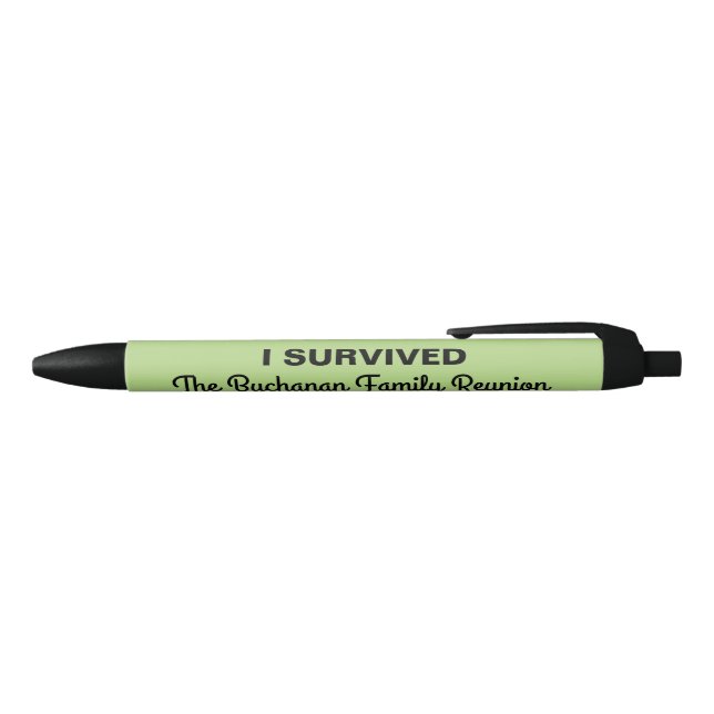 Family Reunion Pick a Colour Souvenir Keepsake Gif Black Ink Pen (Top)