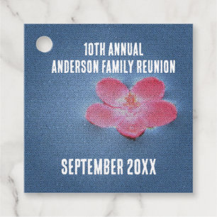 Family Reunion Picnic Cute Flower Yearly Gathering Favour Tags