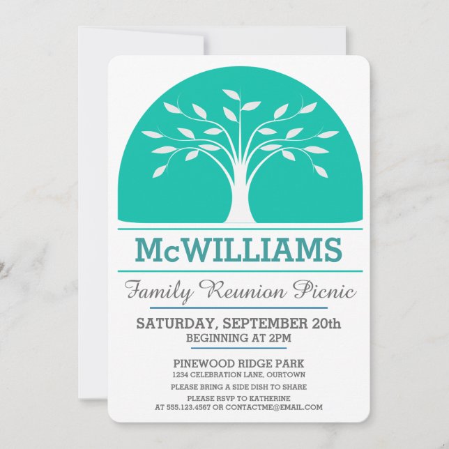 Family Reunion Picnic Invitation (Front)