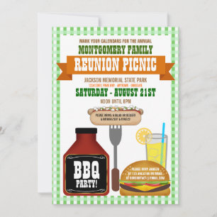 Family Reunion Picnic Invitations