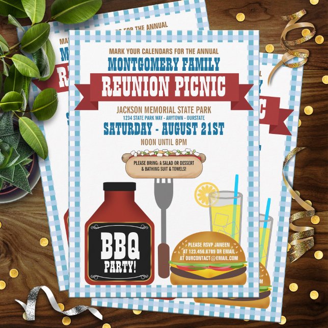 Family Reunion Picnic Invitations (Creator Uploaded)