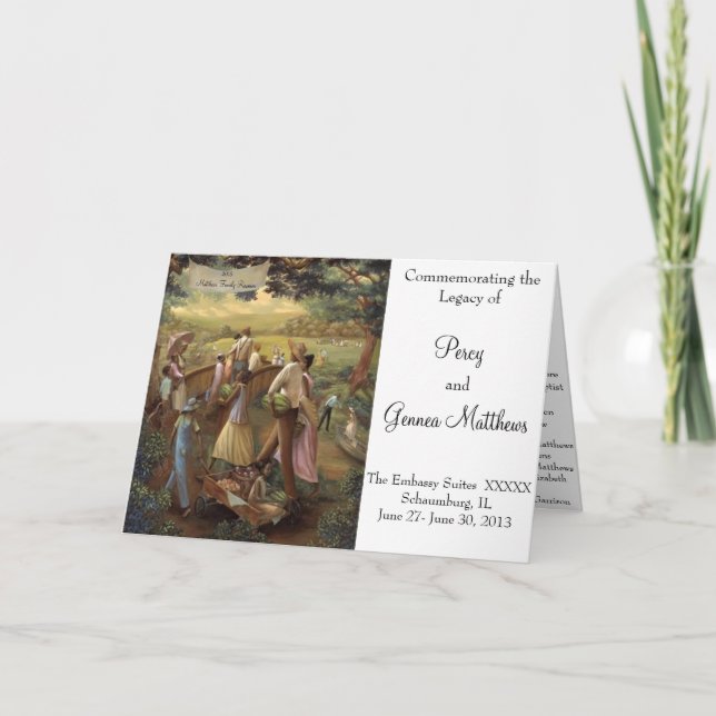 Family Reunion Program Programme (Front)