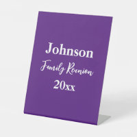 Family Reunion Purple and White Name Year Template
