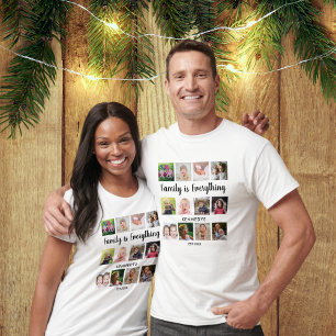 Family Reunion Quote Name 12 Photo Collage   T-Shirt