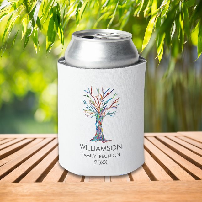 Family Reunion Rainbow Family Tree Can Cooler (Creator Uploaded)