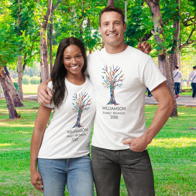 Family Reunion Rainbow Family Tree T-Shirt (Creator Uploaded)