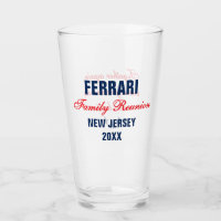 Family Reunion Red Navy Blue Personalised