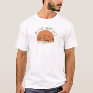 Family Reunion Road Trip 2023 Mountain Sunset T-Shirt