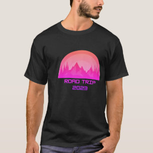 Family Reunion Road Trip 2023 Mountain Sunset T-Shirt