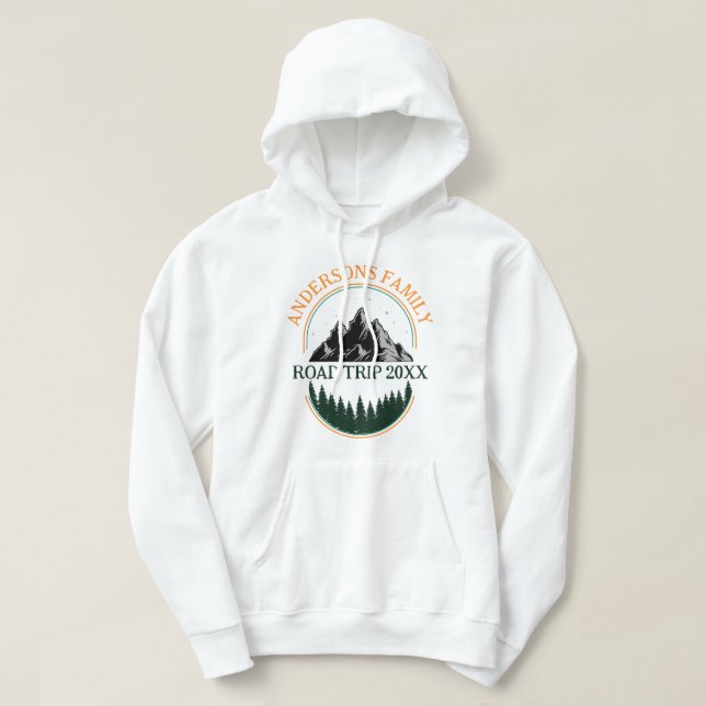 Family Reunion Road Trip Mountain Personalised  Hoodie (Design Front)