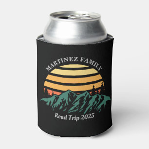 Family Reunion Road Trip Mountain Sunset Custom Can Cooler