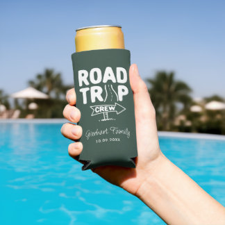 Family Reunion Road Trip Typography Any Colour Seltzer Can Cooler