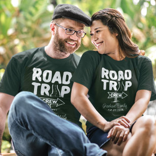 Family Reunion Road Trip Typography Custom Name T-Shirt