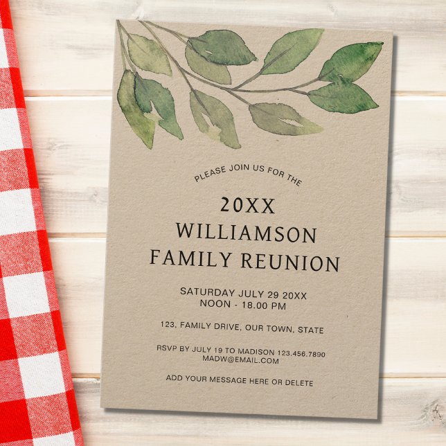Family Reunion Rustic Invitation (Creator Uploaded)